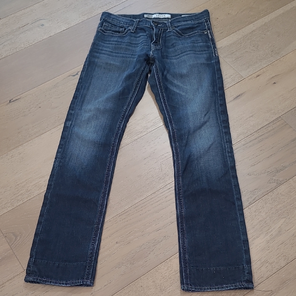 BKE Jeans Women's sz 30R Asher Mid Rise Straight Leg Rolled Cuff Denim